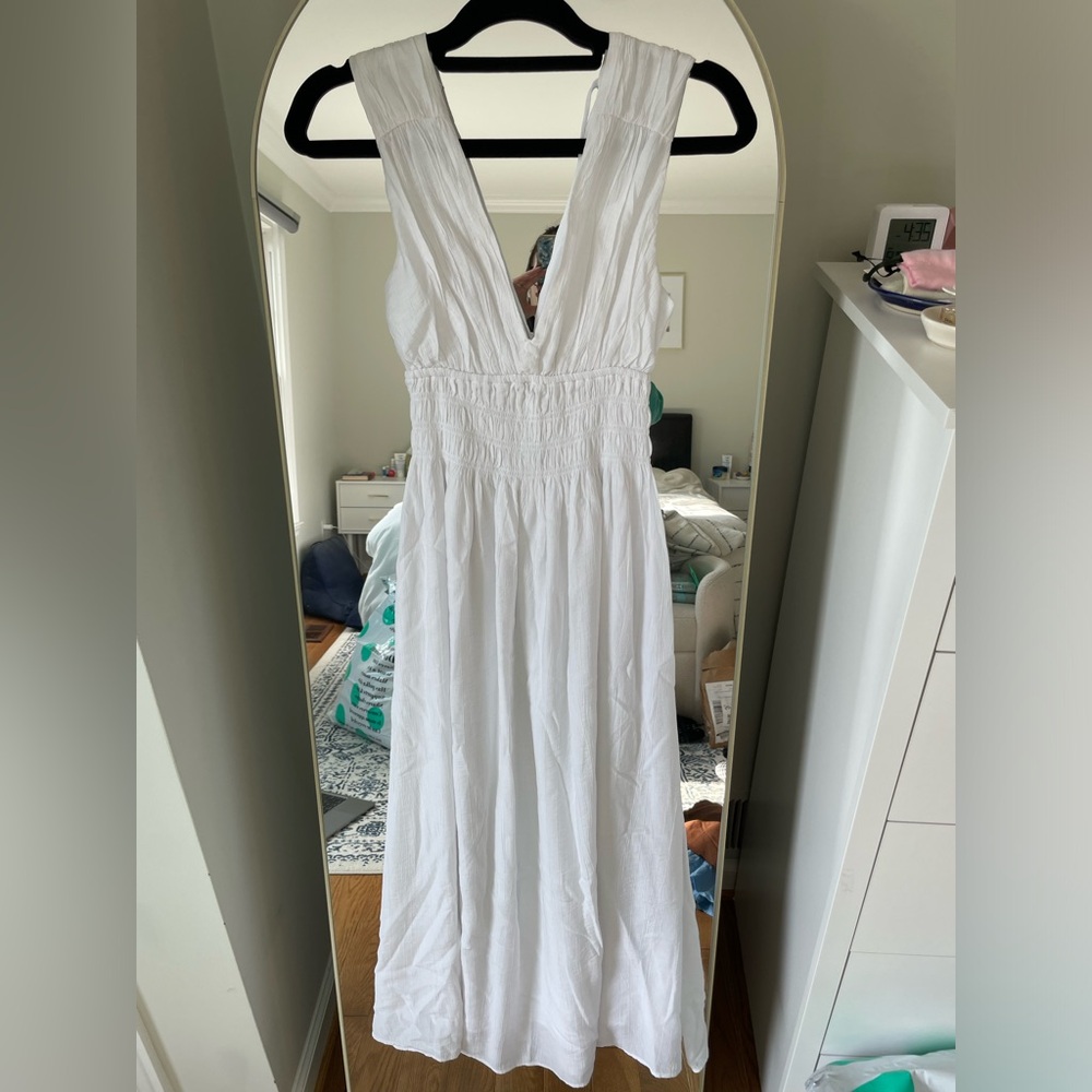 Abercrombie crinkle textured smocked waist maxi dress - size XSP, never worn!